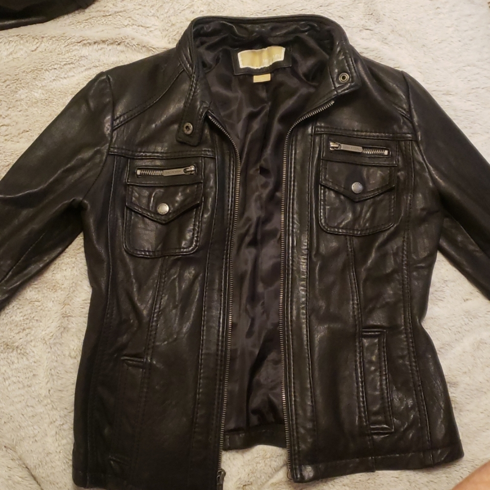 Michael Kors Leather Moto jacket